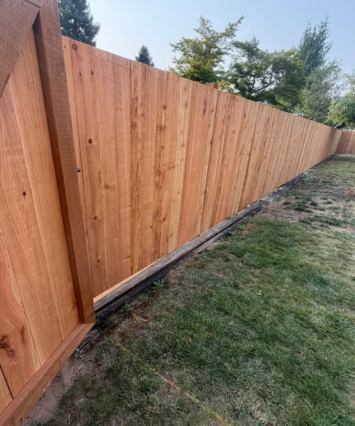 240ft State Style fence with metal fence gate with 4x4 post in Buckley 